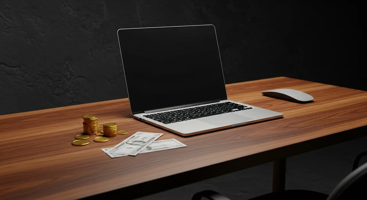 Creating True Freedom, And Wealth, showing a modern high quality large workspace